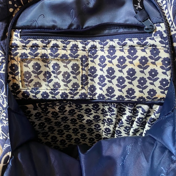Vera Bradley Laptop backpack. Twirly birds navy - Picture 4 of 9